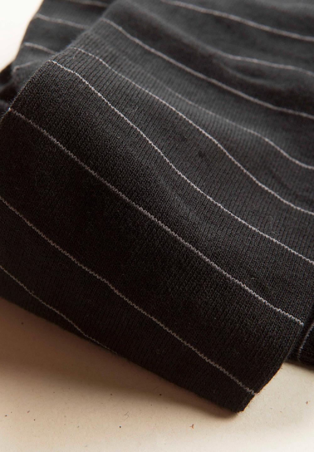 Angelico Calza nero righe cotone stretch Moda