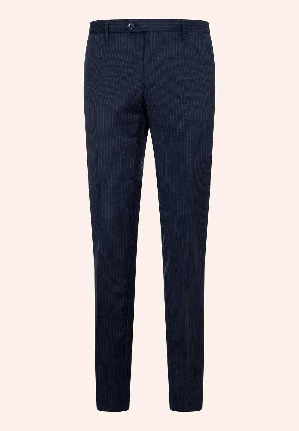 Angelico Abito blu gessato lana vergine comfort fit Vendita
