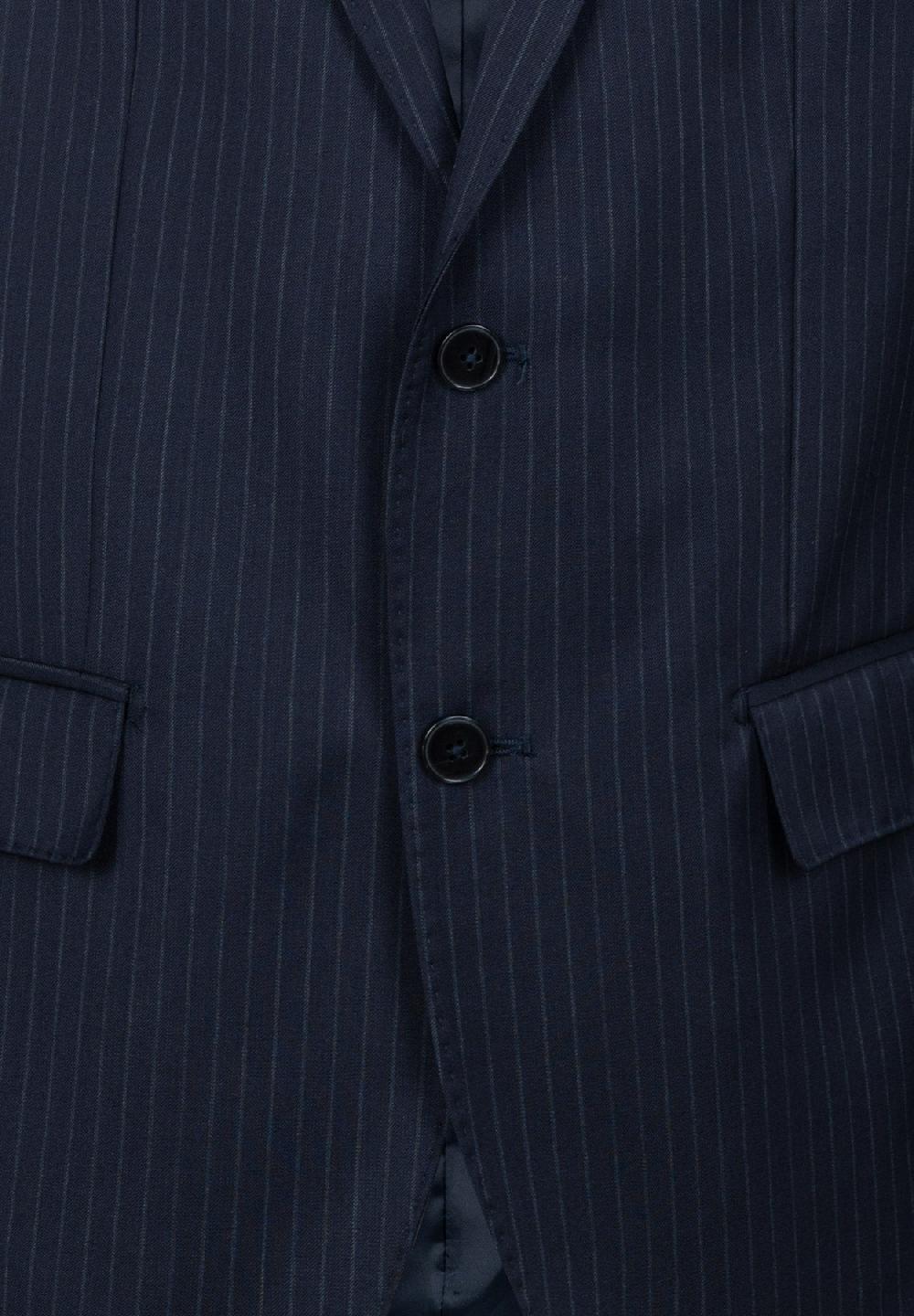Angelico Abito blu gessato lana vergine comfort fit Vendita