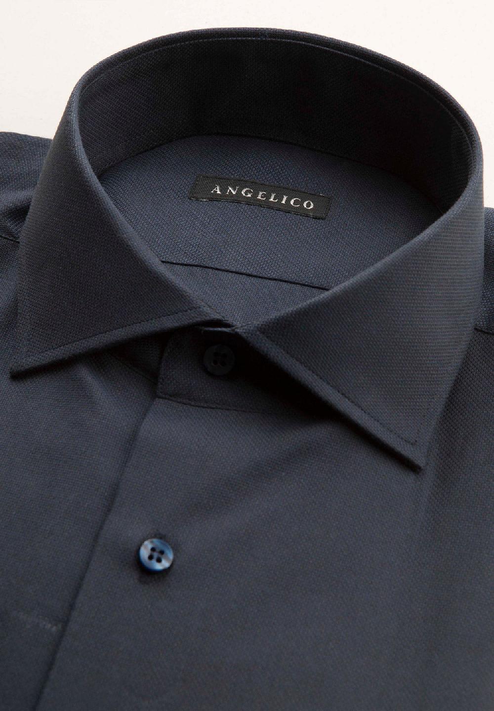 Angelico Camicia blu oxford cotone comfort fit Negozi Online