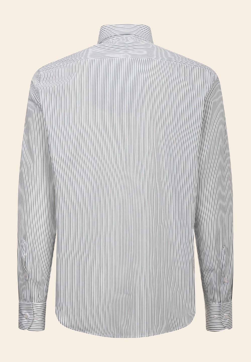 Angelico Camicia verde bianco rigata cotone regular fit Promozione Limitata