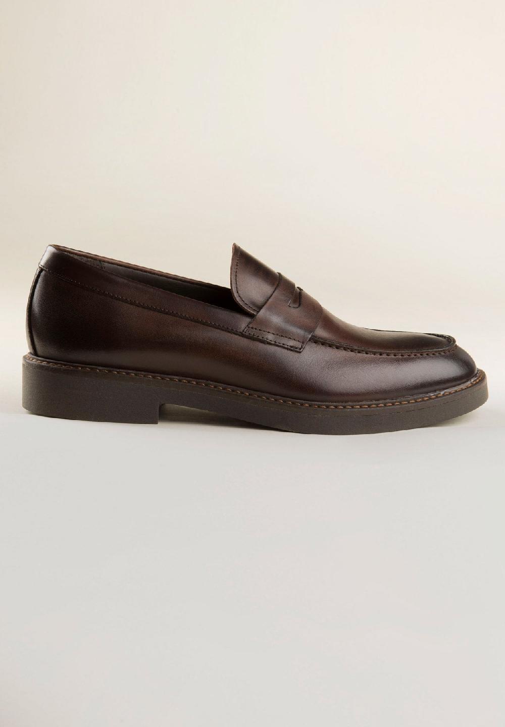 Angelico Mocassino marrone pelle Fino Al -60%