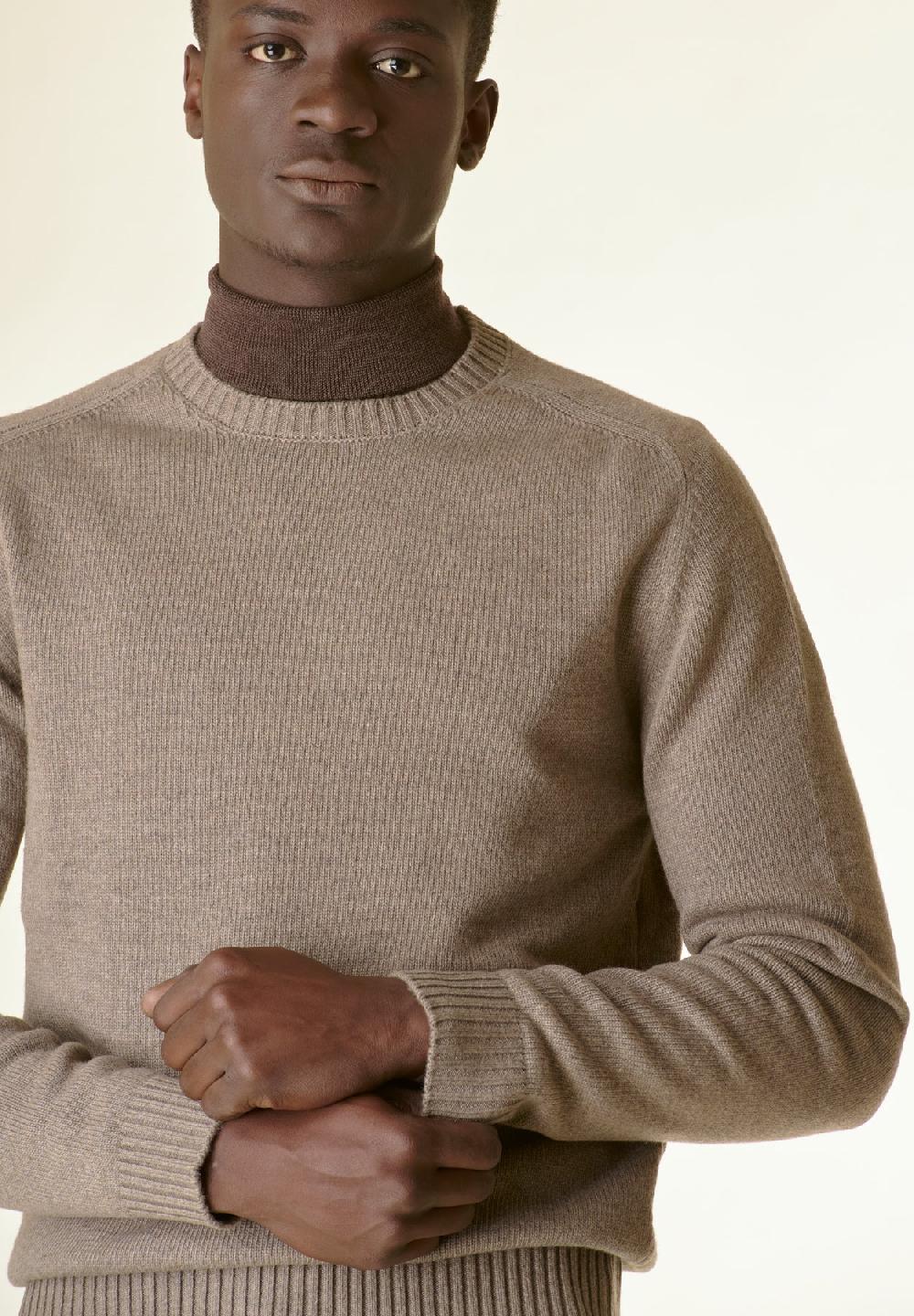 Angelico Maglia tortora raglan bordi alti Novità