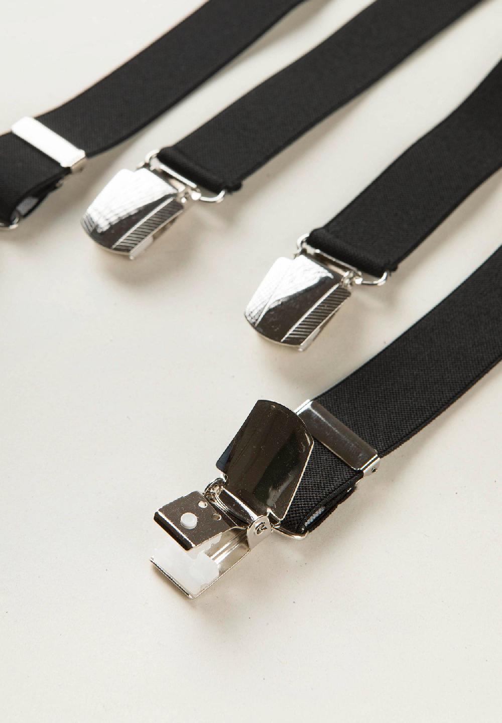 Angelico Bretella nera unita slim Outlet