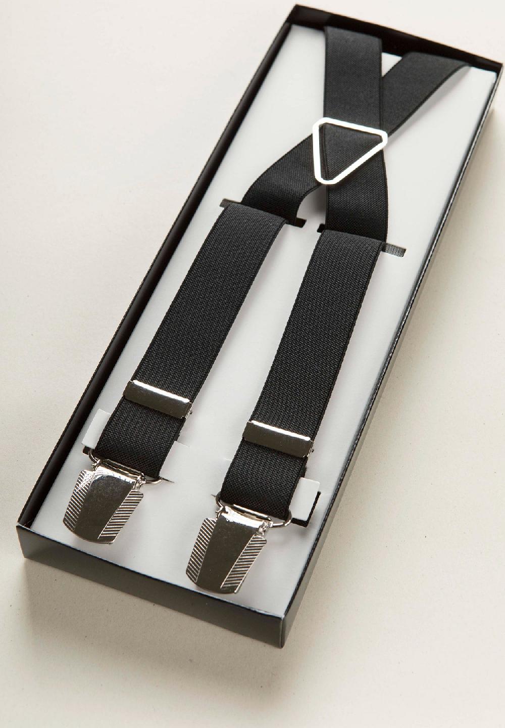 Angelico Bretella nera unita slim Outlet
