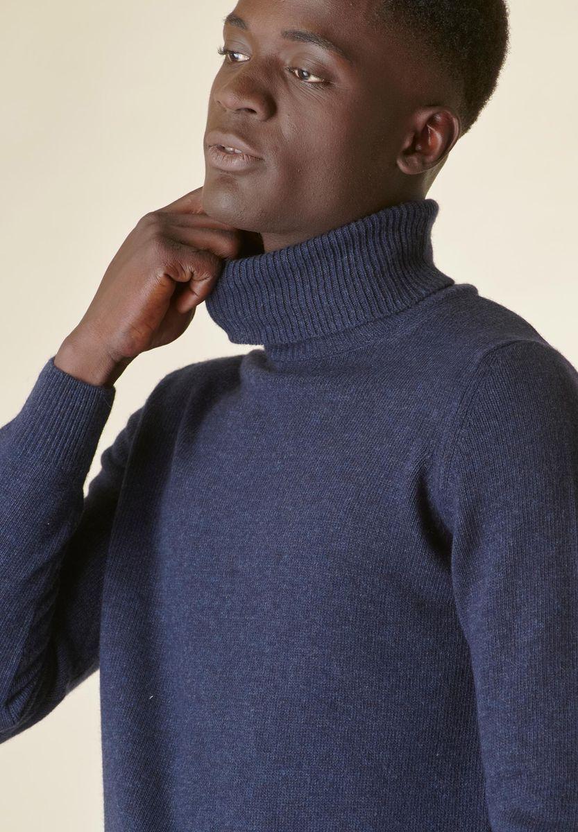 Angelico Dolcevita blu denim mano-cashmere I Più Venduti