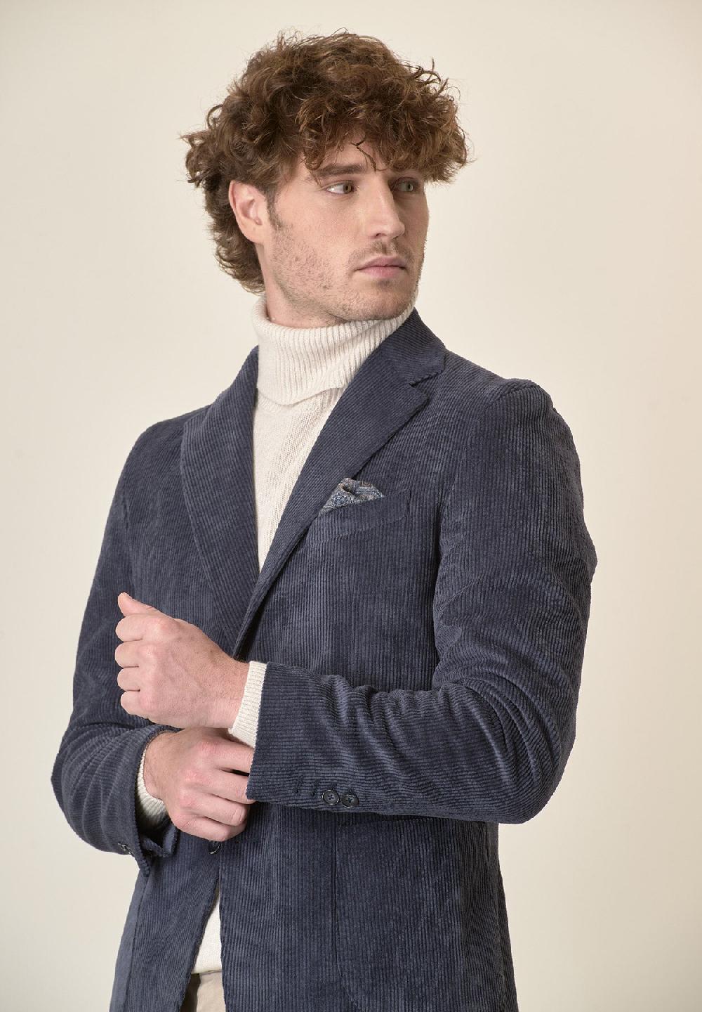 Angelico Giacca blu velluto Spedizione Gratuita